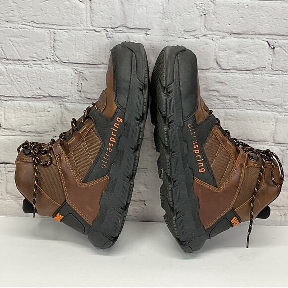 Wolverine Work Boots Men's Size 10 M Durashocks Flex Leather Oil/Slip Resistant - Picture 7 of 13